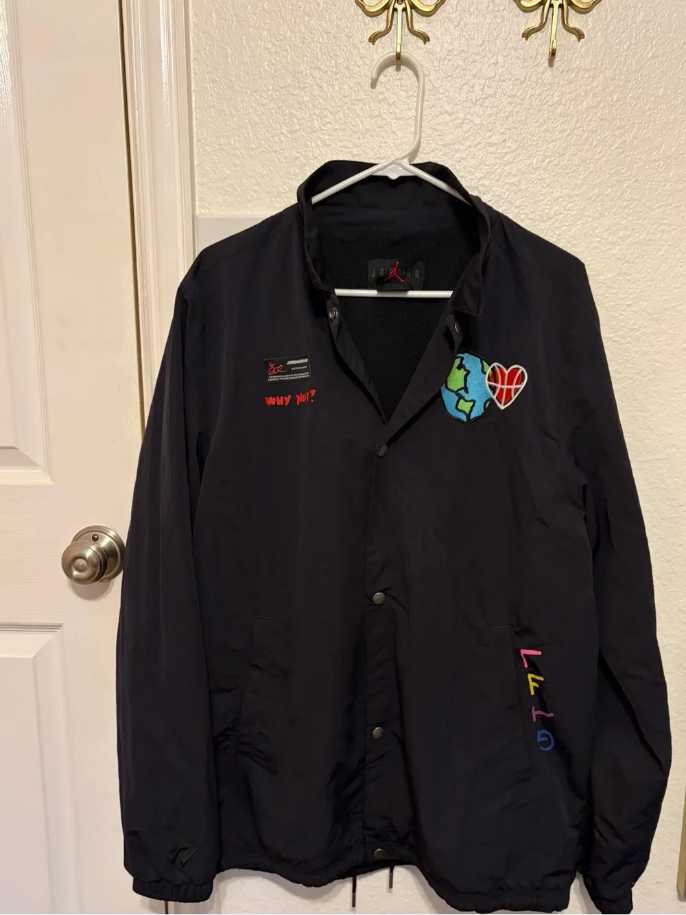 Jordan Black Jacket with Red Jumpman Logo